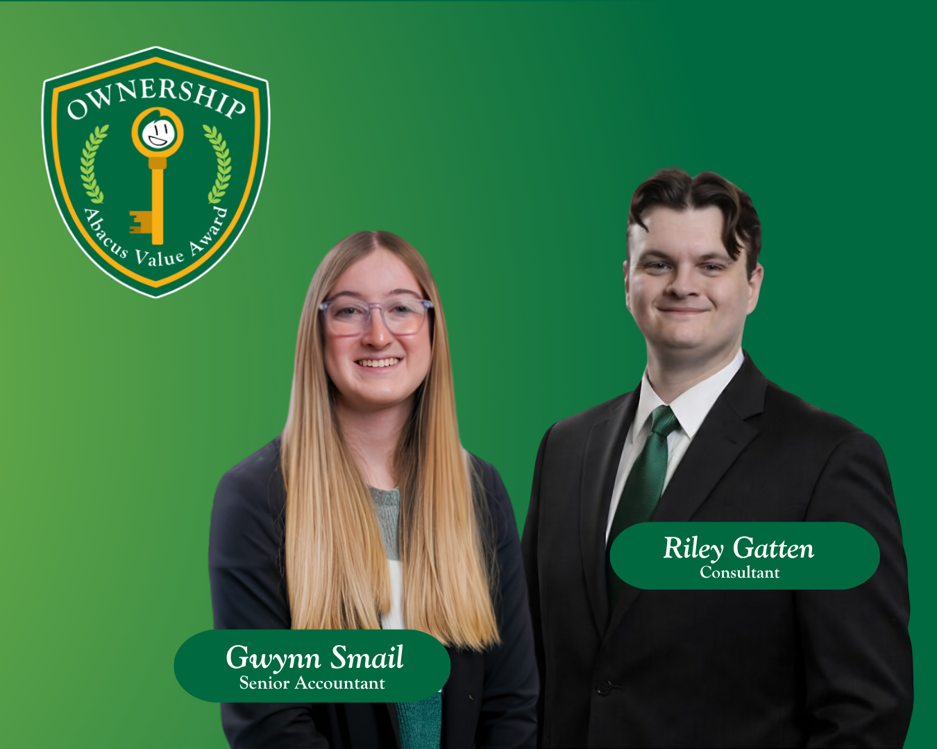 Abacus! honors Riley Gatten and Gwynn Smail with 2026 Ownership Award